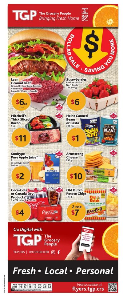 TGP The Grocery People Flyer April 16 to 22