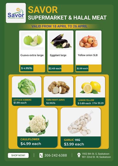 Savor Supermarket Flyer April 18 to 26