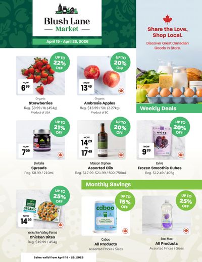 Blush Lane Organic Market Flyer April 19 to 25