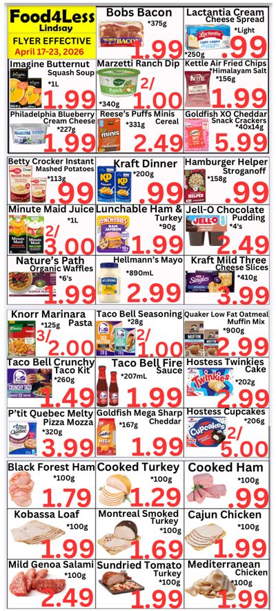 Food 4 Less (Lindsay) Flyer April 17 to 23