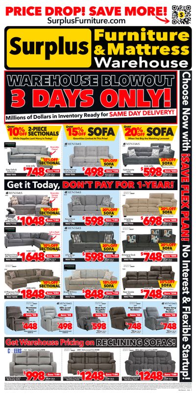 Surplus Furniture & Mattress Warehouse (Medicine Hat, Lethbridge) Flyer April 20 to 26