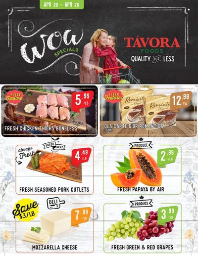 Tavora Foods Flyer April 20 to 26