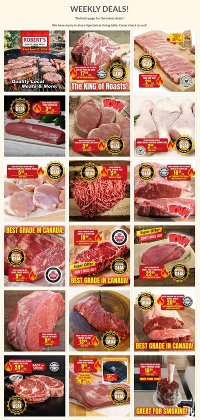 Robert's Quality Fresh Meats Flyer April 20 to 27