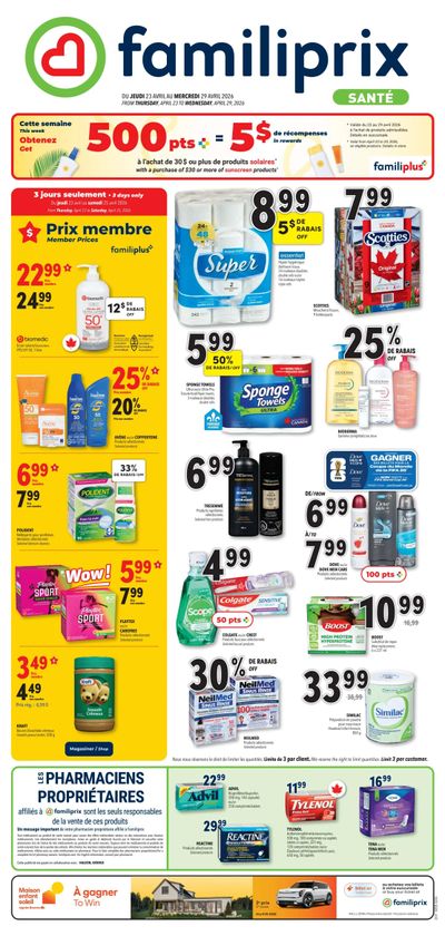 Familiprix Sante Flyer April 23 to 29
