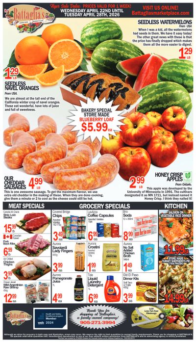 Battaglia's Marketplace Flyer April 22 to 28