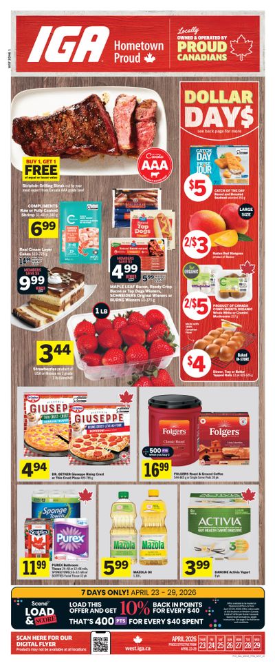 IGA (West) Flyer April 23 to 29