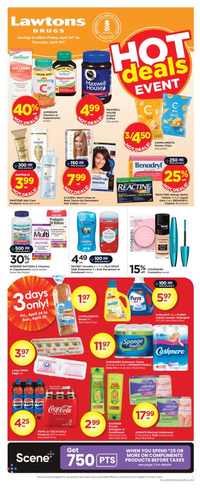 Lawtons Drugs (NB, NL) Flyer April 24 to 30