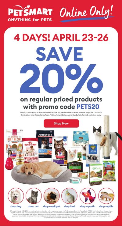 PetSmart Flyer April 23 to 26