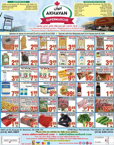 Akhavan Supermarche Flyer April 22 to 28