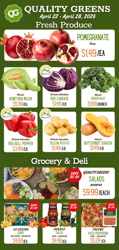 Quality Greens Flyer April 22 to 28