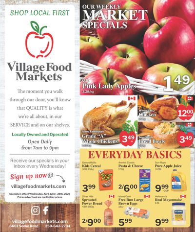 Village Food Markets Flyer April 22 to 28