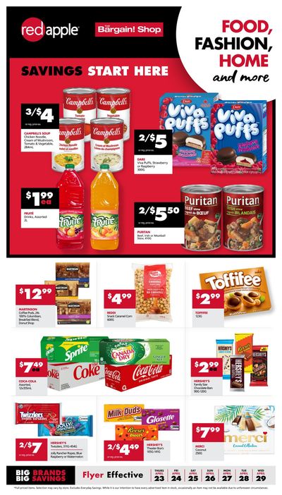 The Bargain Shop & Red Apple Stores Flyer April 23 to 29