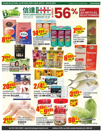 Btrust Supermarket (Montreal) Flyer April 23 to 29