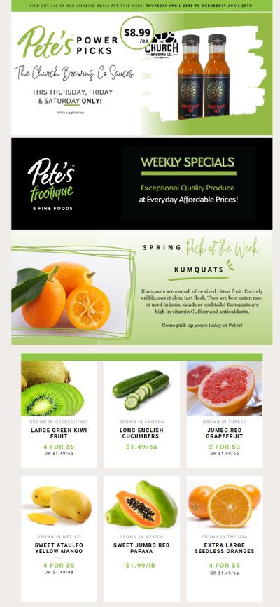 Pete's Fine Foods Flyer April 23 to 29