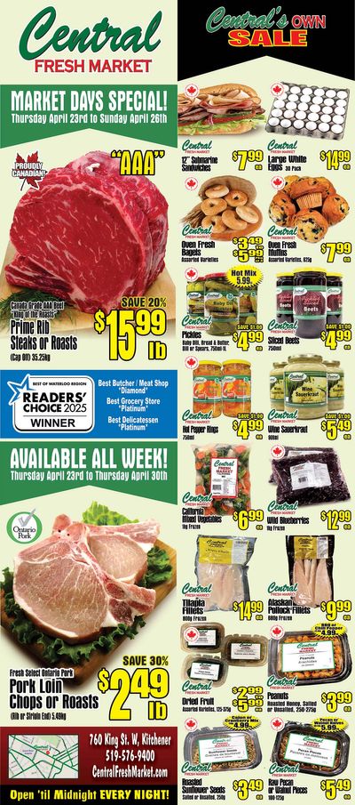 Central Fresh Market Flyer April 23 to 30