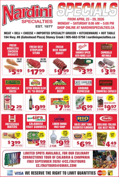 Nardini Specialties Flyer April 23 to 29