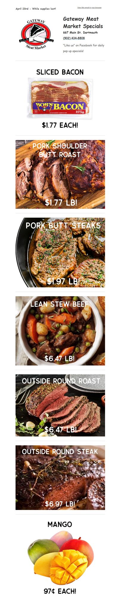 Gateway Meat Market Flyer April 23 to 29