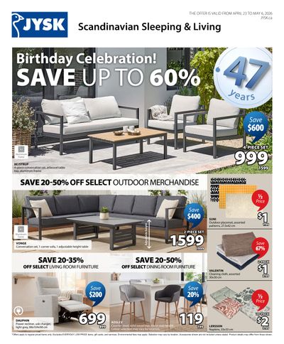 JYSK Flyer April 23 to May 6