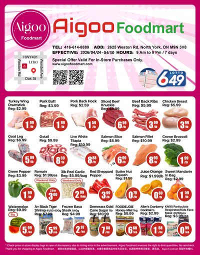 Aigoo Foodmart Flyer April 24 to 30