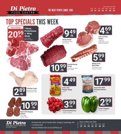 Di Pietro Food Centre Flyer April 23 to 29