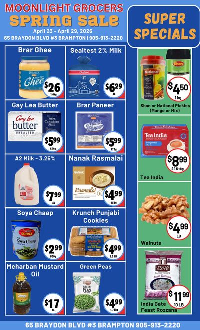 Moonlight Grocers Flyer April 23 to 29