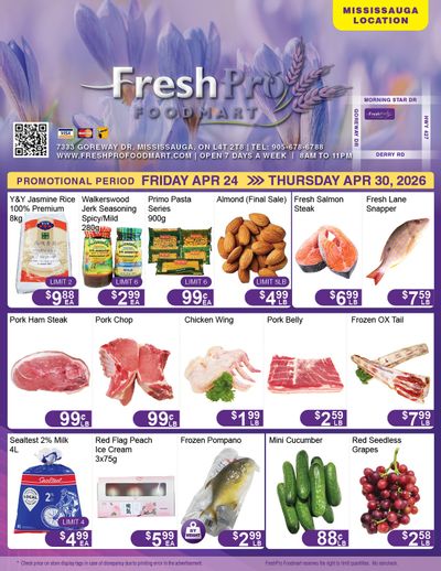 FreshPro Foodmart (Mississauga) Flyer April 24 to 30