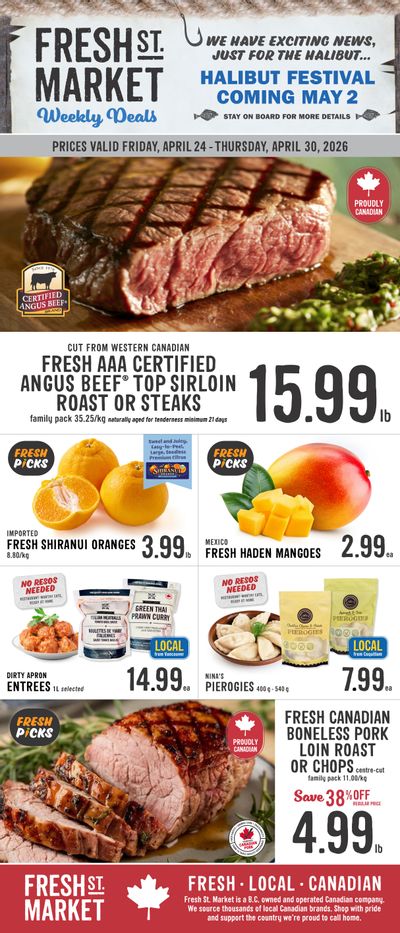Fresh St. Market Flyer April 24 to 30