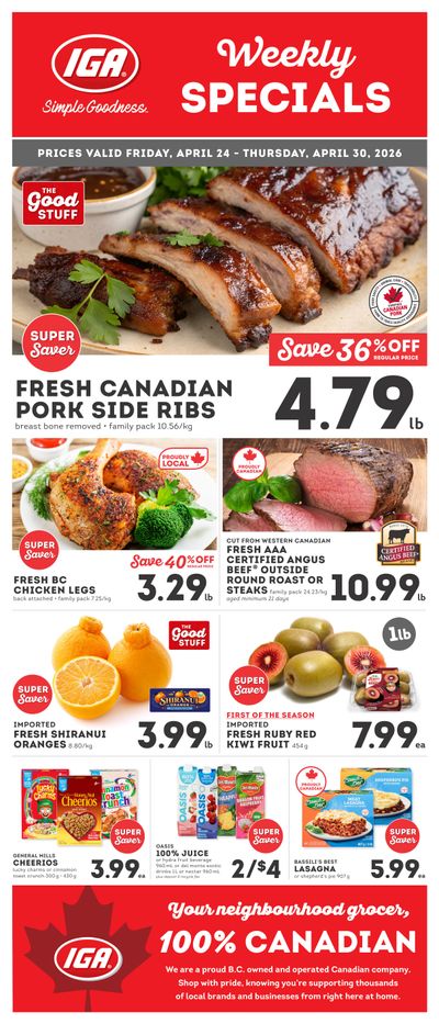 IGA Stores of BC Flyer April 24 to 30