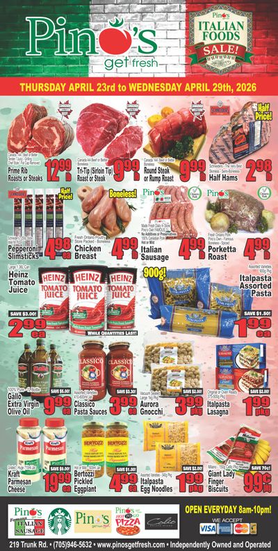 Pino's Flyer April 23 to 29