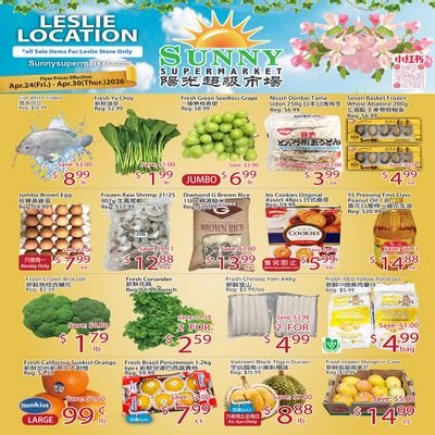 Sunny Supermarket (Leslie) Flyer April 24 to 30