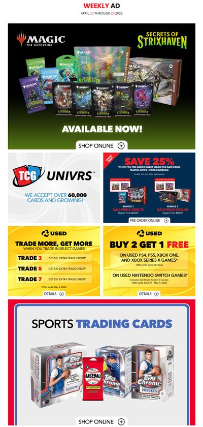 EB Games Flyer April 23 to 29