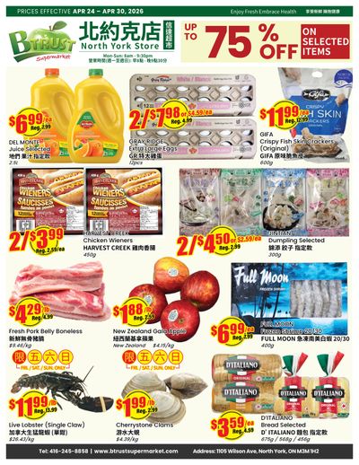 Btrust Supermarket (North York) Flyer April 24 to 30