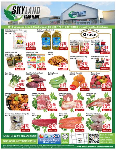 Skyland Food Mart Flyer April 24 to 30