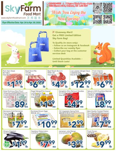 SkyFarm Food Mart Flyer April 24 to 30