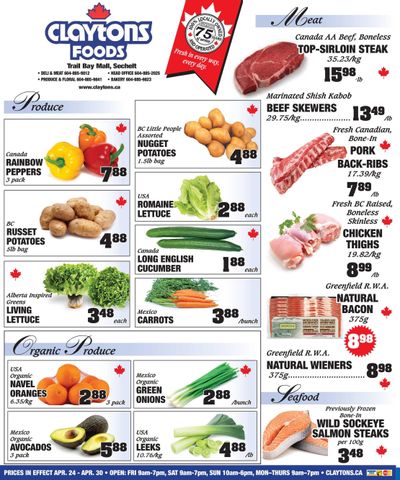 Claytons Heritage Market Flyer April 24 to 30