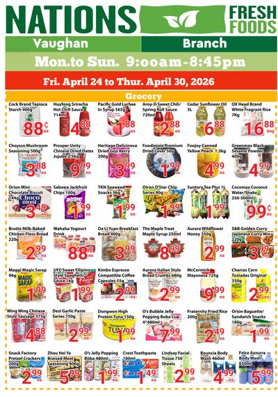 Nations Fresh Foods (Vaughan) Flyer April 24 to 30