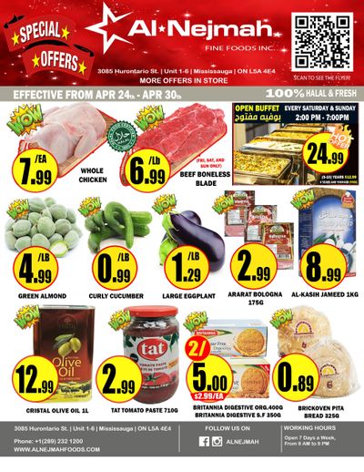 Alnejmah Fine Foods Inc. Flyer April 24 to 30