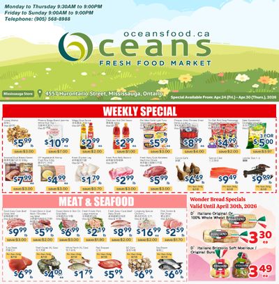 Oceans Fresh Food Market (Mississauga) Flyer April 24 to 30