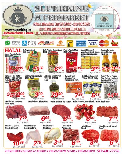 Superking Supermarket (London) Flyer April 24 to 30