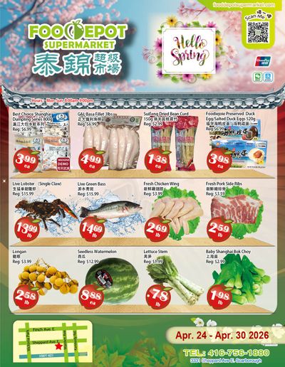 Food Depot Supermarket Flyer April 24 to 30