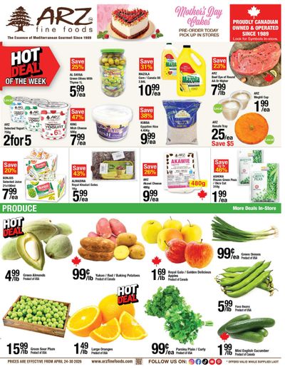 Arz Fine Foods Flyer April 24 to 30
