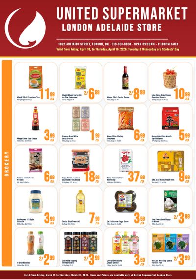 United Supermarket (London) Flyer April 24 to 30