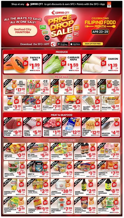 Seafood City Supermarket (MB) Flyer April 23 to 29
