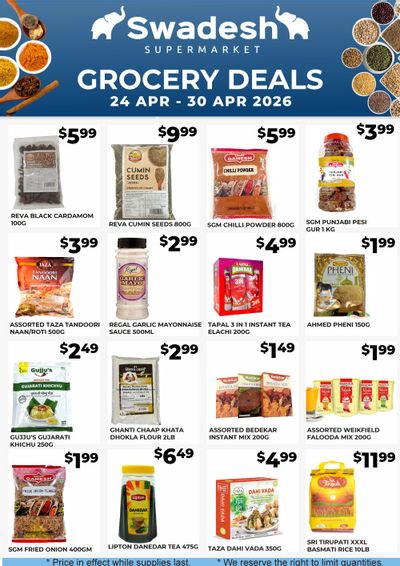 Swadesh Supermarket Flyer April 24 to 30