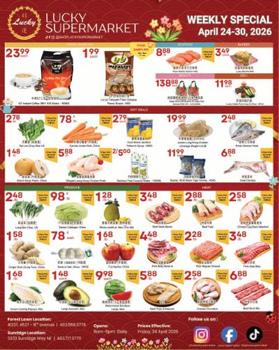 Lucky Supermarket (Calgary) Flyer April 24 to 30