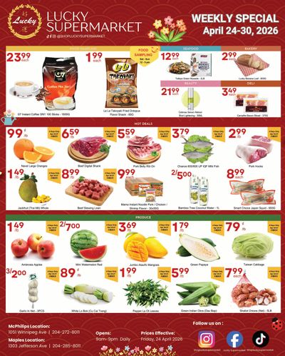 Lucky Supermarket (Winnipeg) Flyer April 24 to 30