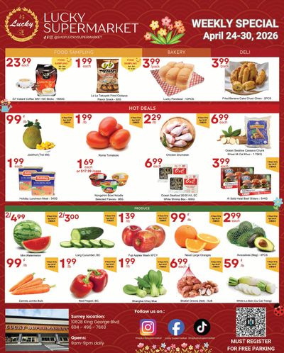 Lucky Supermarket (Surrey) Flyer April 24 to 30