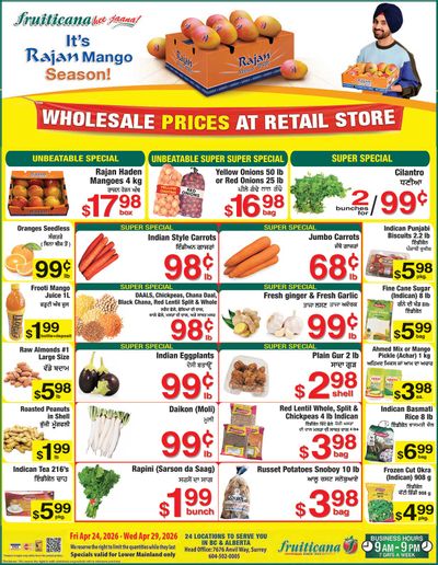 Fruiticana (Greater Vancouver) Flyer April 24 to 29