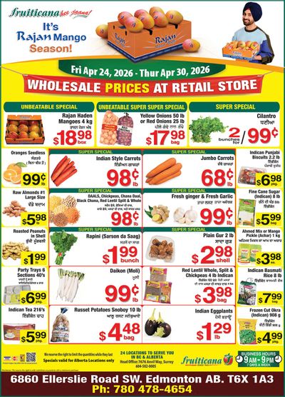Fruiticana (Edmonton) Flyer April 24 to 30