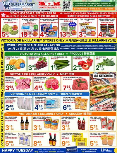 88 Supermarket Flyer April 24 to 30